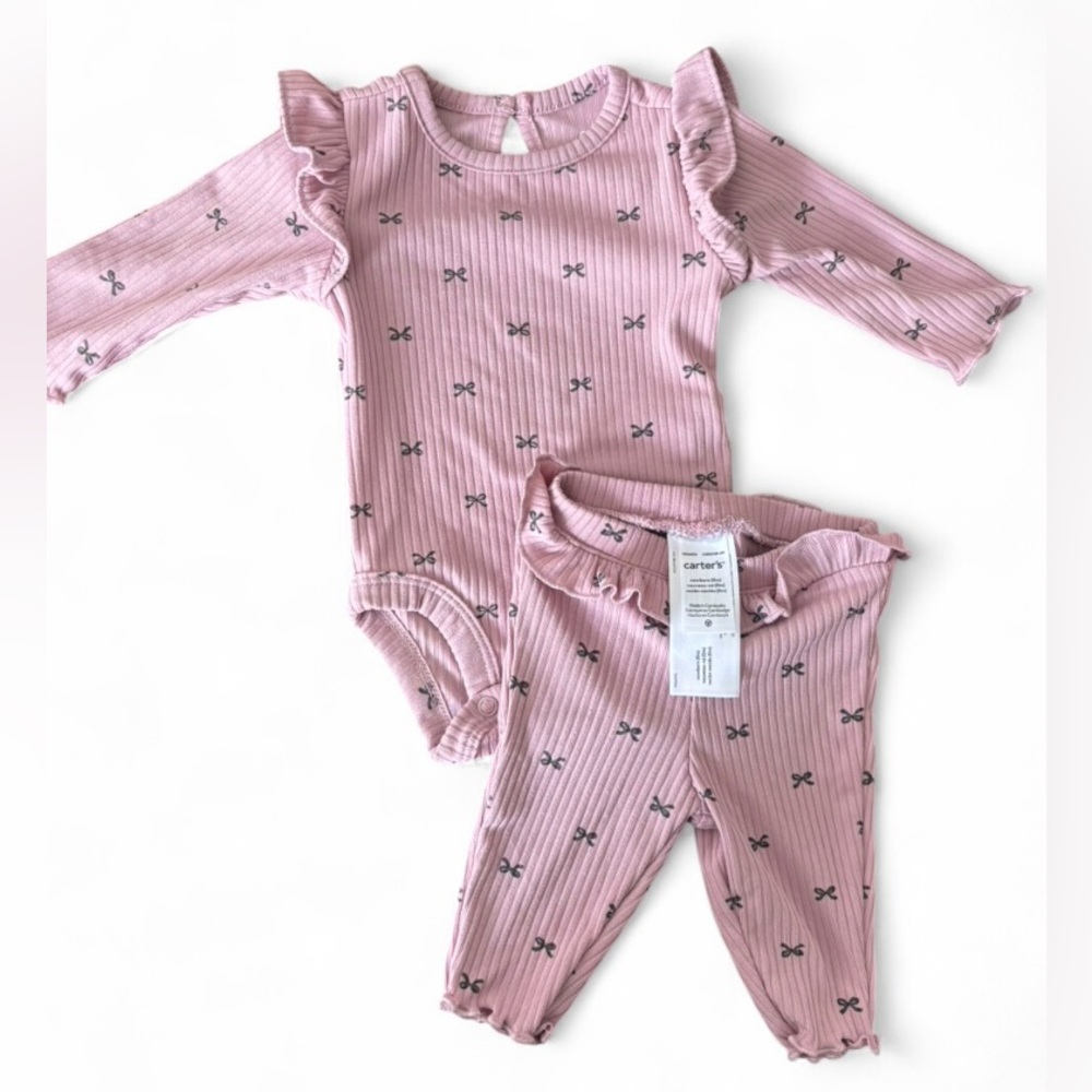 Carter's Pink Baby Set with Bow Design
